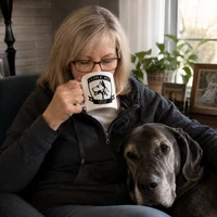 Dog breed coffee mug with custom lettering