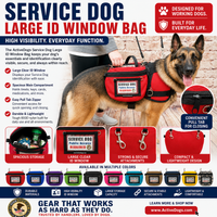 Made in USA Service Dog Utility Bag with Clear ID Pocket
