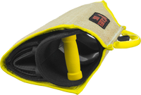Professional dog trainer bite sleeve with included cover