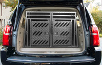 Aluminum dog crate with removable divider