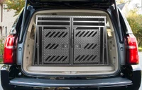 Aluminum dog crate with removable divider