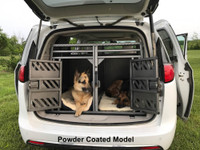 Aluminum dual dog travel kennel