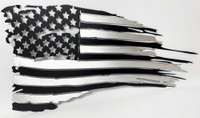 Tattered American Flag - Aluminum Painted