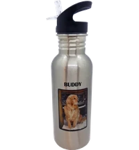 Stainless steel water bottle with personalized picture