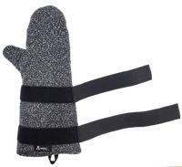 Dog trainer mitt with adjustable straps