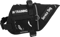 Service Dog vest with nylon urethane coated fabric