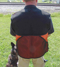 Breathable training vest for handlers