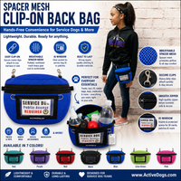 Service Dog Equipment Bag with Bolt Snap Clips
