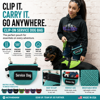 Spacer Mesh Service Dog Pouch with Expandable Bottom