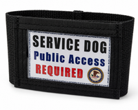 Bridge handle ID pocket sleeve for service dogs