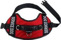 Service Dog vest with three heavy-duty D-rings