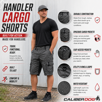 CaliberDog Ripstop K9 Handler Cargo Shorts