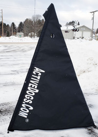 Collapsible protection blind with storage bag