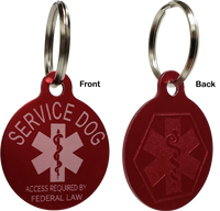 Aluminum Service Dog Tag Access Required