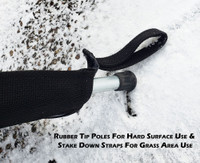 Black protection blinds with storage bags