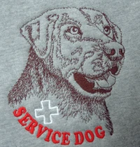 Embroidered Service Dog apparel for handlers