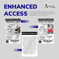 Durable service dog identification card