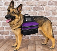 Working dog pack vest with multiple storage compartments