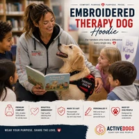 Therapy Dog handler hoodie with embroidered name