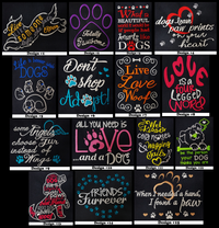 Dog Love Tote Bag with Custom Accent Color Options