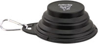 Travel dog bowl that clips to leash