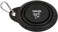 Compact dog travel bowl with metal clip