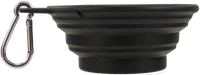 Black silicone collapsible dog bowl