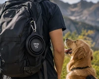 CaliberDog portable dog bowl with carabiner