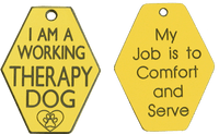 Therapy Dog Engraved Plastic Tag