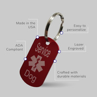 Aluminum Service Dog Tag - Dog & Handler Double Sided Tag