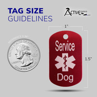 Laser engraved service dog tag