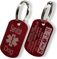 Aluminum service dog ID tag