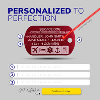 Service dog handler ID tag