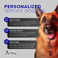 Custom service dog identification tag