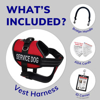 Cordura Service Dog vest with molded rubber handle
