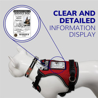 Personalized service dog identification card with dog photo