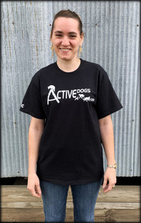 ActiveDogs logo tee with custom vinyl text