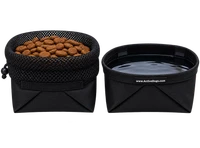 Portable dog food and water bowl set