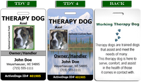 Therapy Dog Vertical ID Badge