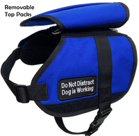 Service Dog Saddle Bag Harness Vest w/ Removable Packs