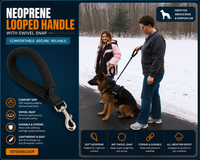 Soft grip service dog harness handle