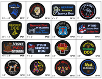 Professional embroidered therapy dog patch with durable polyester thread