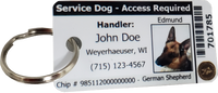 ActiveDogs Registered Service Dog ID Card + 3 Key Tag Cards + Clip-On Carrier  + Free Digital Copy