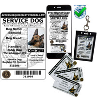 Registered service dog ID card