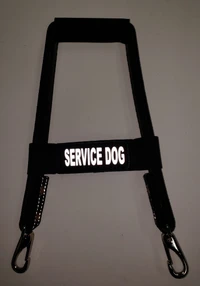Reflective Service Dog handle with spring snaps