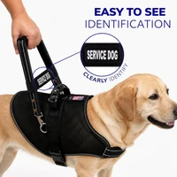 Leather reflective Service Dog bridge handle