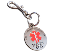 Chrome Service Dog Tag - ADA Access Required