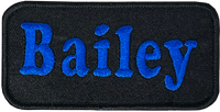 Embroidered dog name patch