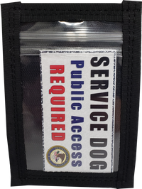 Clear Window Service Dog Identification Pouch