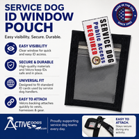 Service Dog ID Card Pocket with Zip Closure